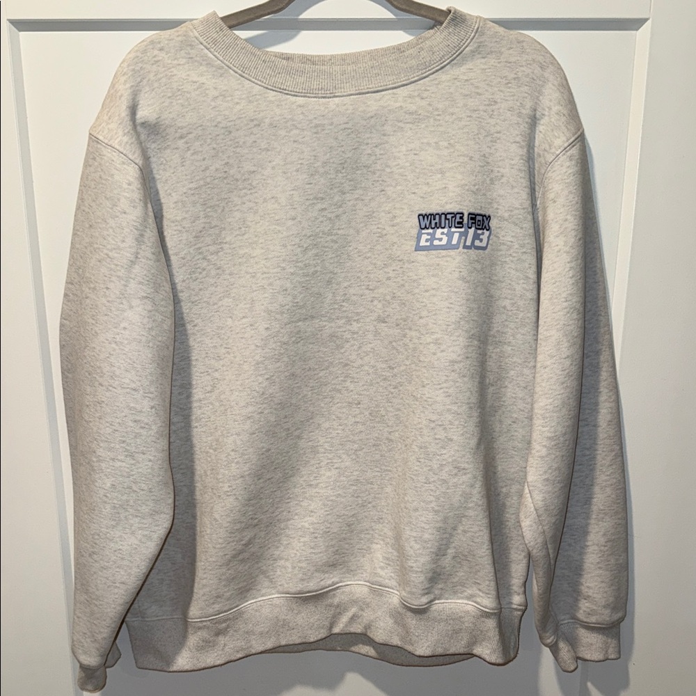 White Fox Crew Neck Sweatshirt